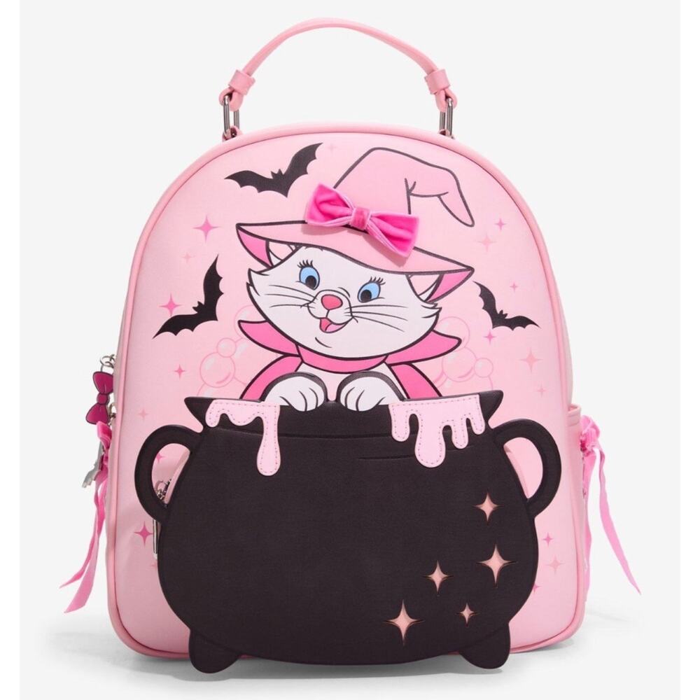 Disney Box Lunch Aristocats Marie Halloween Witch Light Up Mini Backpack NWT